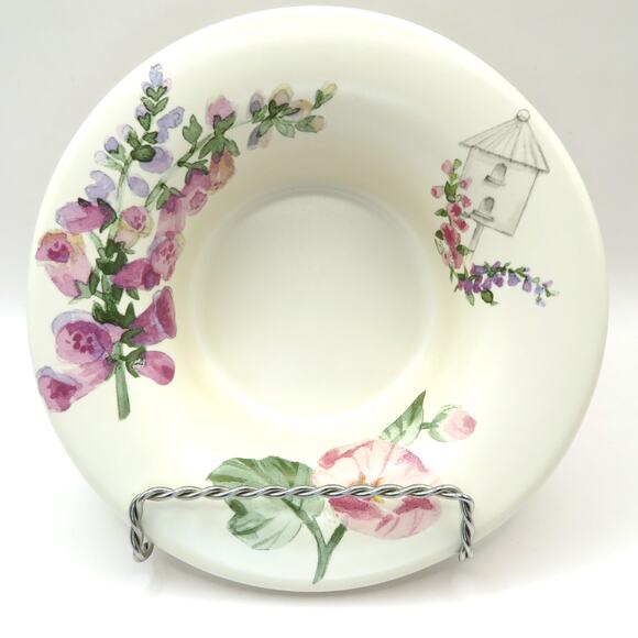 Pfaltzgraff Cape May Stoneware Pillar Solitude Candle Holder Birdhouse Set of 2 - Picture 13 of 13